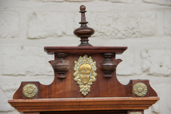 Antique Wood carved junghans clock caryatid figurines ornaments