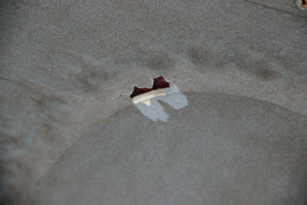 Antique French Limoges hand paint porcelain plaque medaillon in frame velvet