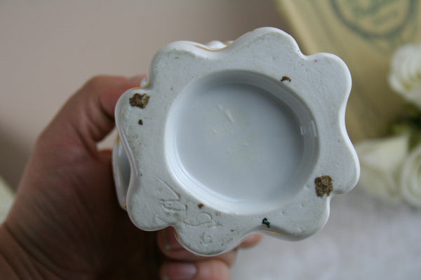 Exclusive pair 19th c cute paris porcelain Vases floral decor