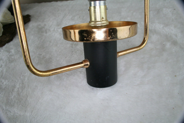 Mid century 1970's Philips Kalff Z lamp style Chandelier pendant black gold rare