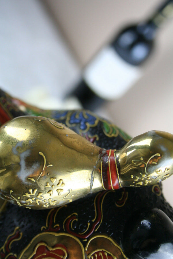 Japanese kutani cloisonne geisha figurine 1950 marked