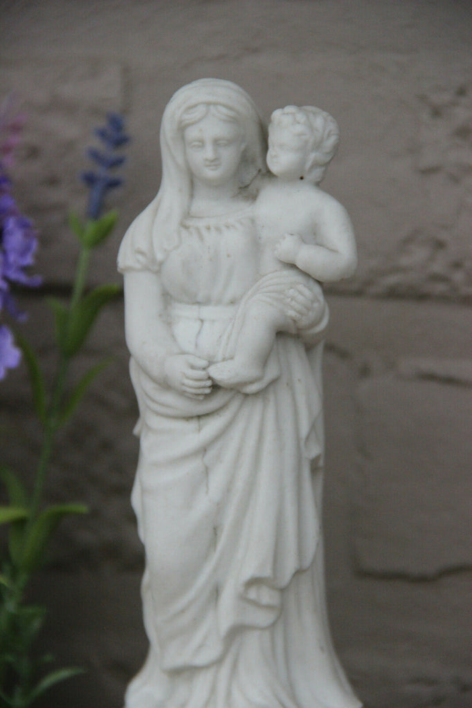 Antique French Religious vieux paris porcelain bisque madonna figurine ...