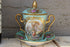 Antique French Porcelain marked sugar bowl pot Victorian romantic scene