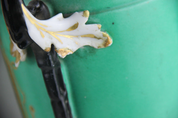 XL pair French antique vieux paris porcelain Vases romantic victorian