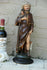 RARE antique Religious SAINT ROCH dog Statue Church Plaster polychrome  1930