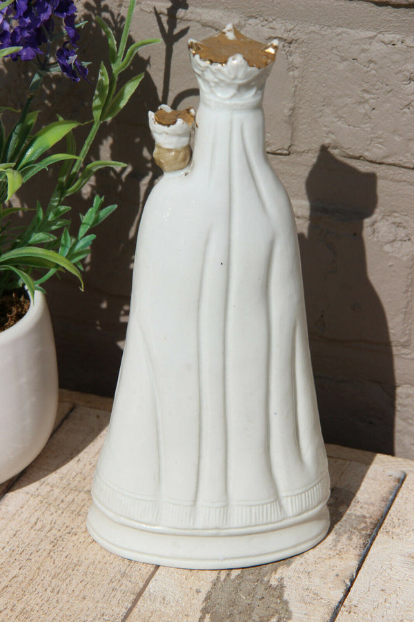 Antique french vieux paris porcelain madonna de Montaigne Statue figurine