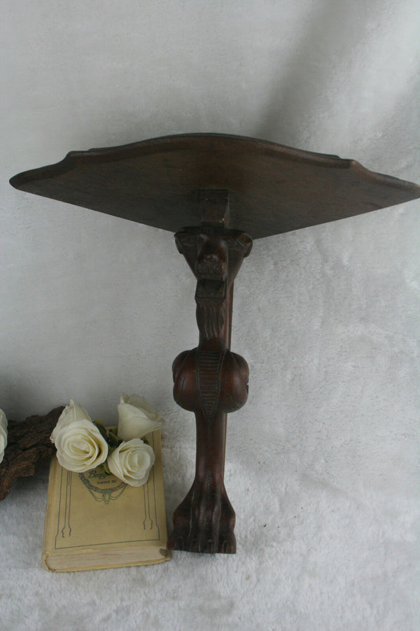 Antique Wood carved wall console neo gothic dragon / lion rare unusual