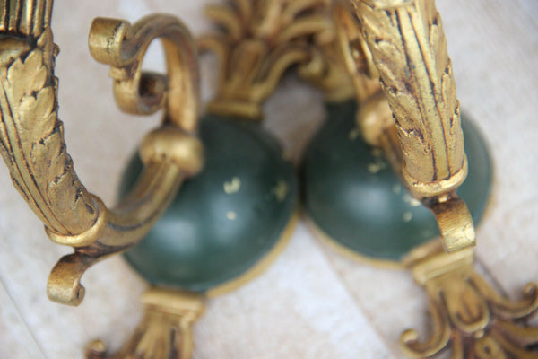 Set 5 French EMPIRE bronze Wall lights sconces