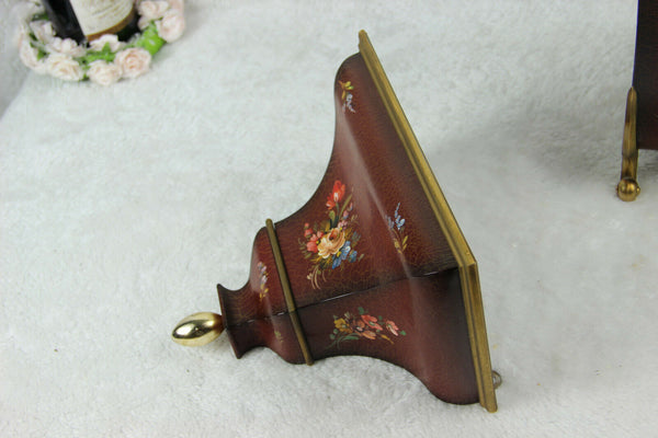 Swiss palais royal neuchatel Wall clock floral hand paint shelf console