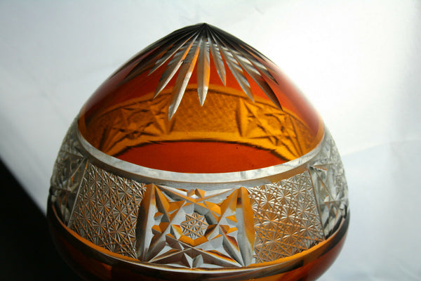 Belgian Glass cutted Crystal lamp very detailed cutting lamp