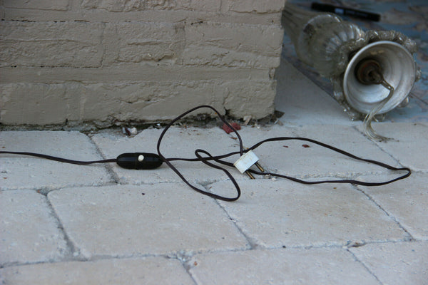 Antique black Forest Wood carved Bear mom Baby Table lamp German 1920s