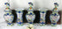 Antique 19thc  Set Delft pottery  Holland Polychrome Bird Vases set marked