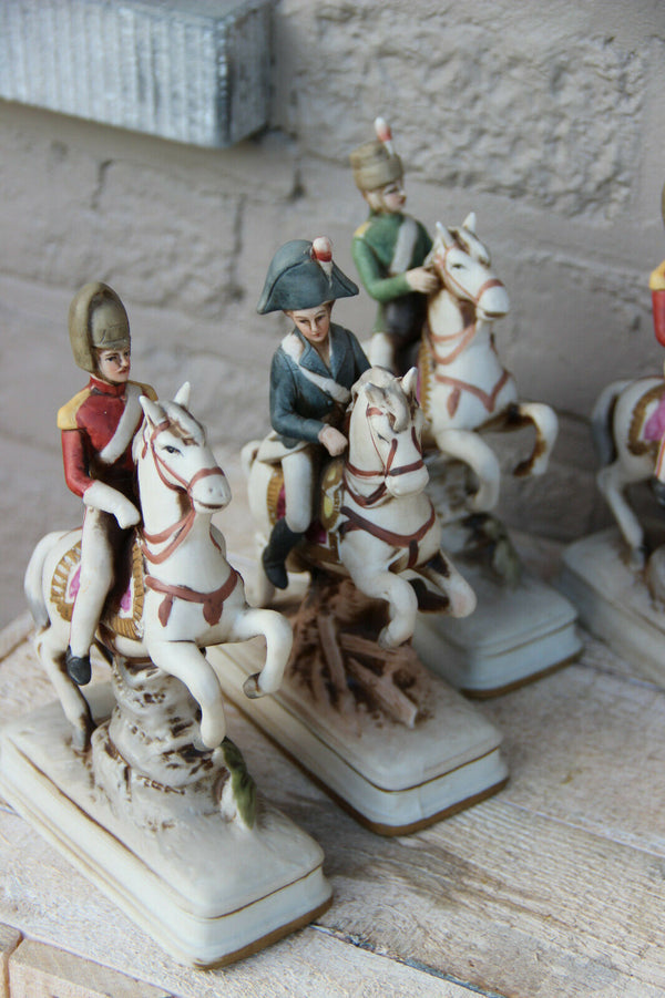 SET 7 NApoleon officer soldier on horse Figurines statues