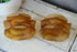 PAIR antique French Amber colour Glass tulip shade replacement chandelier
