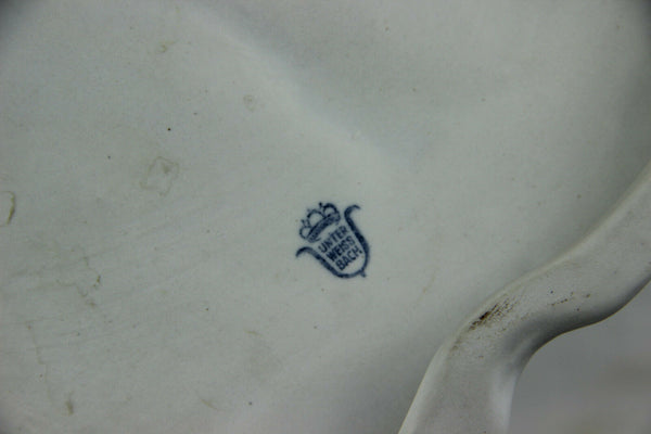 Large German antique UNTERWEISSBACH marked Bisque porcelain white group