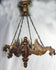 Vintage French Castle gothic 4 Dragon arms Wood carved chandelier pendant