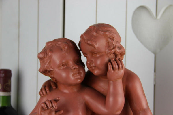Terra cotta putti group sculpture 1930 art Deco after Pietro Balestra marked