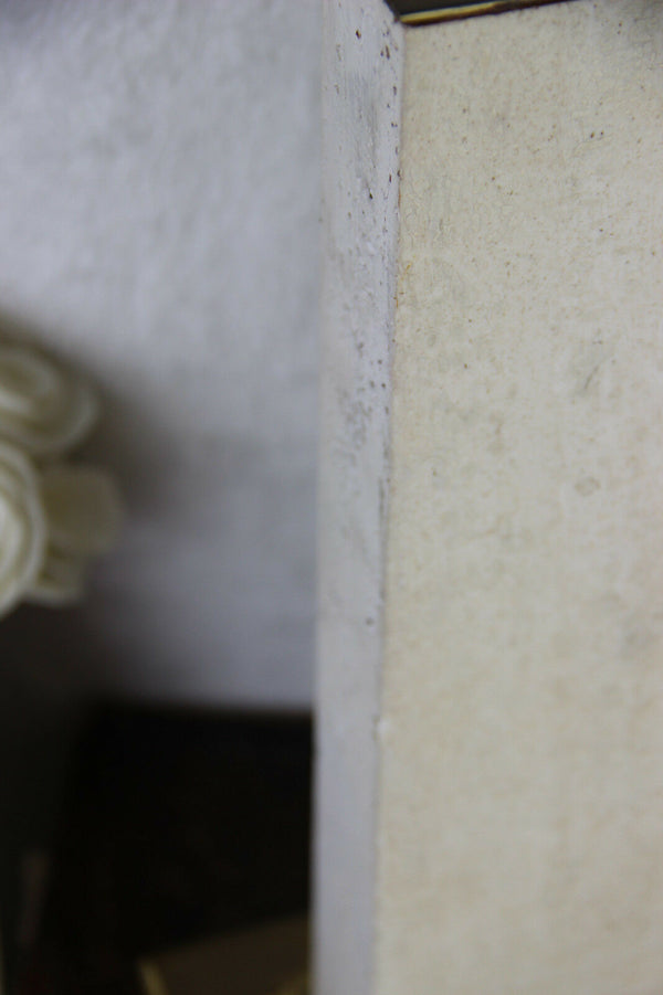 Modernist french vintage 1960 retro Travertin table lamp mid-century