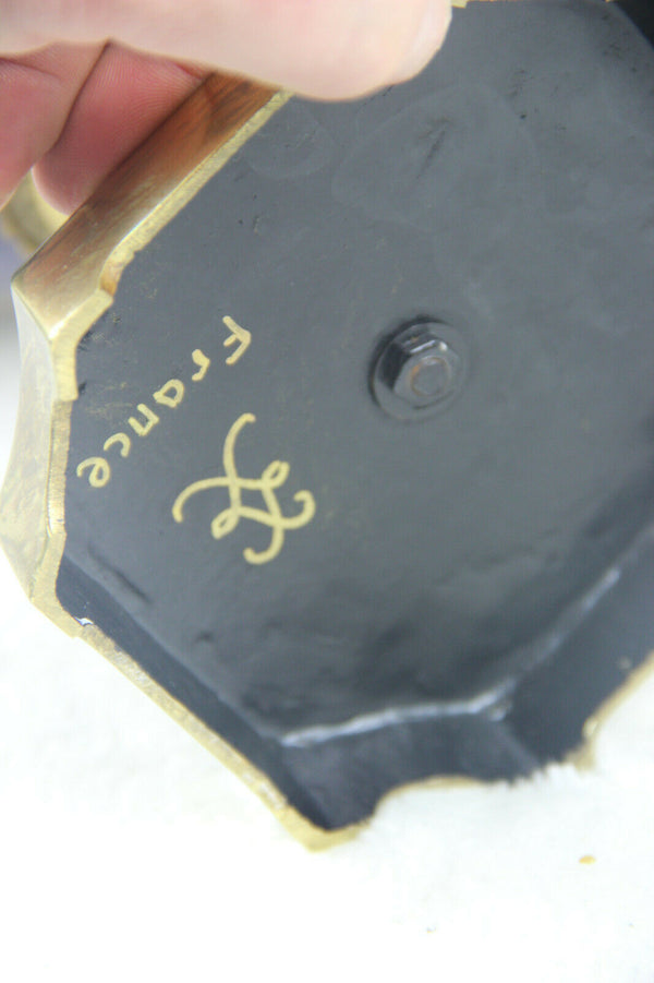 French cobalt blue Vase in sevres porcelain 1960