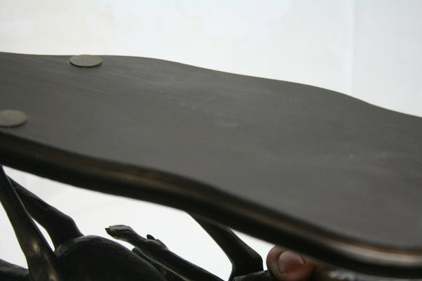 Pair Racing Greyhound Bronze cast resin Dog Sculpture pair 1970's