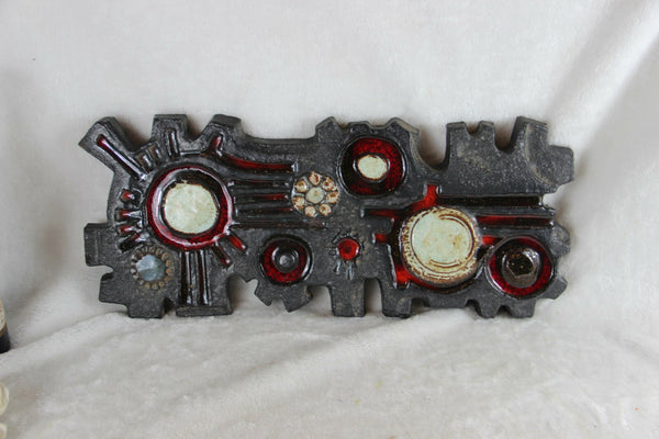 Mid Century Brutalist stoneware Wall Art Sculpture
