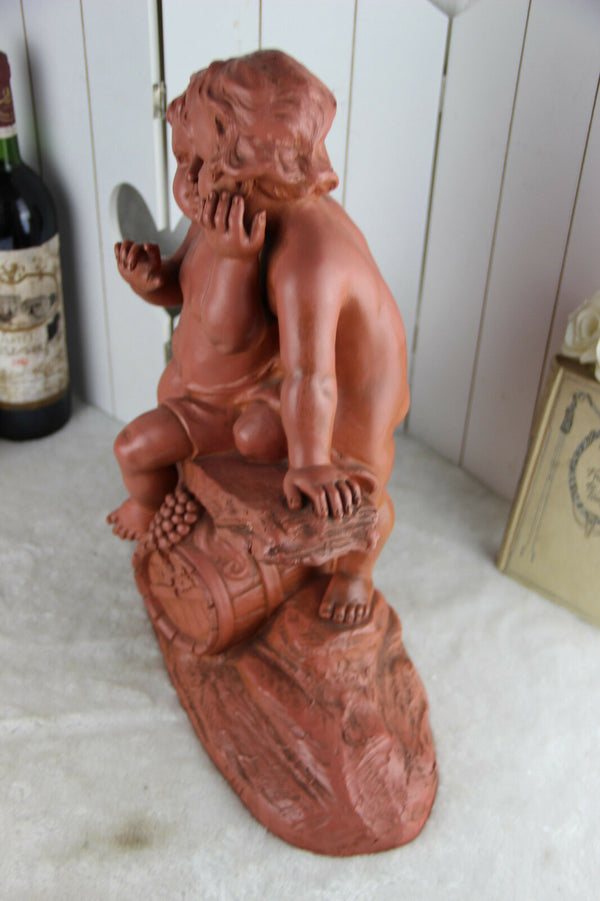 Terra cotta putti group sculpture 1930 art Deco after Pietro Balestra marked