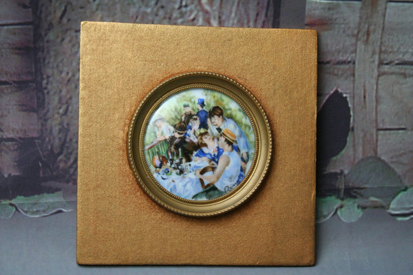 Limoges Miniature painting porcelain d'après Renoir,