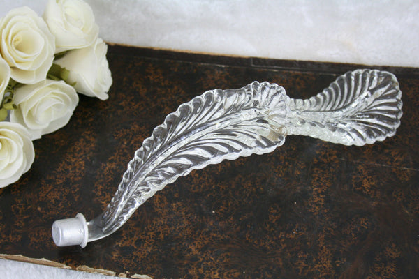 1x Venetian Murano glass clear leaf  chandelier replacement spare part element