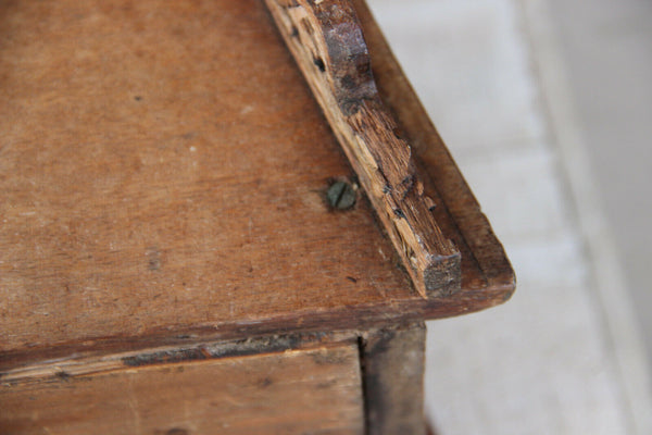 Antique French church altar wood carved holy communion wafer cabinet wall