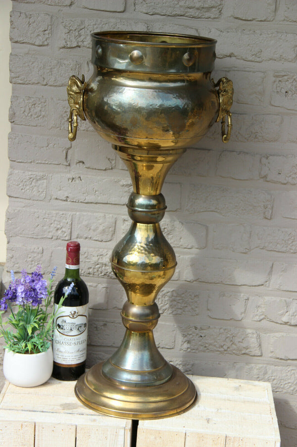 XL metal copper french Jardiniere planter ram heads