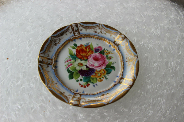 German KPM porcelain marked hand paint floral plate