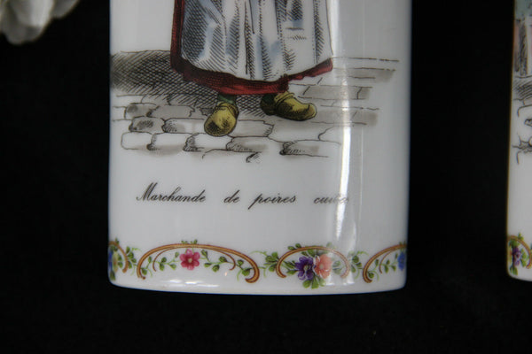 Pair porcelain radiator hanging humidifier vieux paris metiers marked rare