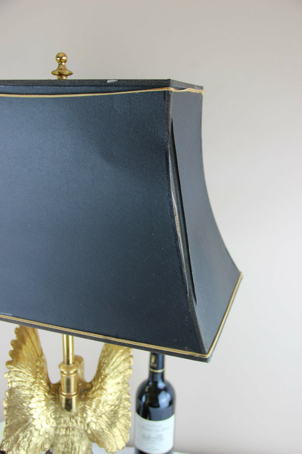 Mid century Bronze eagle Maison Jansen Paris Table lamp Modernist France 1970's