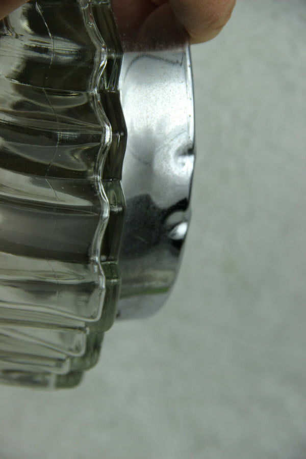 SET 3 HILLEBRAND german marked Smoked glass wall lights sconces 1960 n2