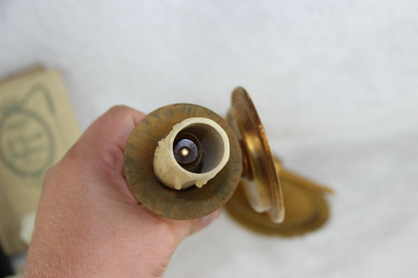 PAIR mid century Wall lights sconces brass hands attr. maison Jansen Paris