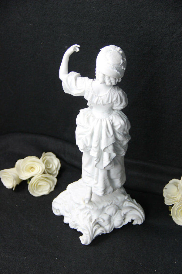 French Bisque porcelain lady figurine statue