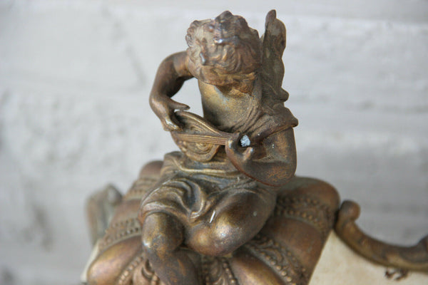 Antique Large French bracket mantel clock figurine
