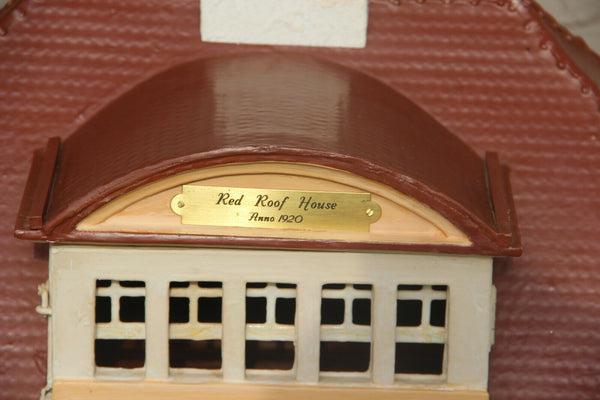 HUGE German Wood GOTTSCHALK Red roof dollhouse French mansion 1920
