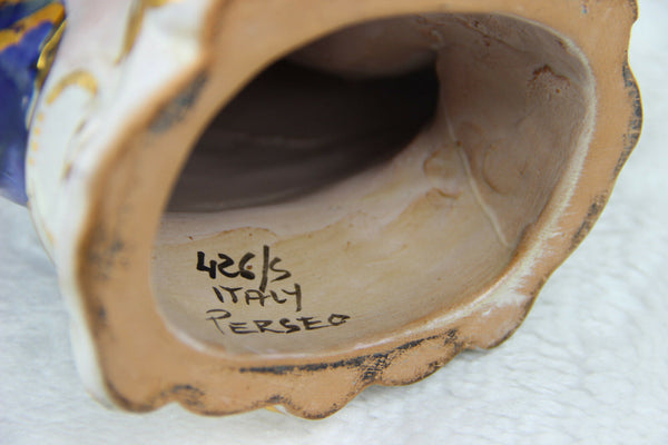 PATTARINO school MAdonna terracotta polychrome statue italian 1950 Religious