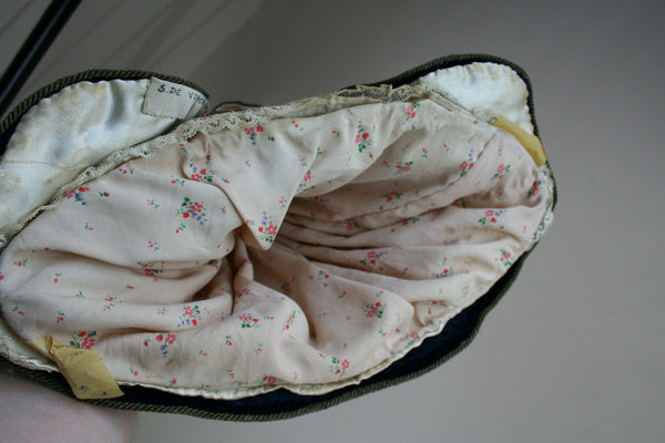 Rare Antique 1880 French crown Wax Madonna statue child cape stones religious