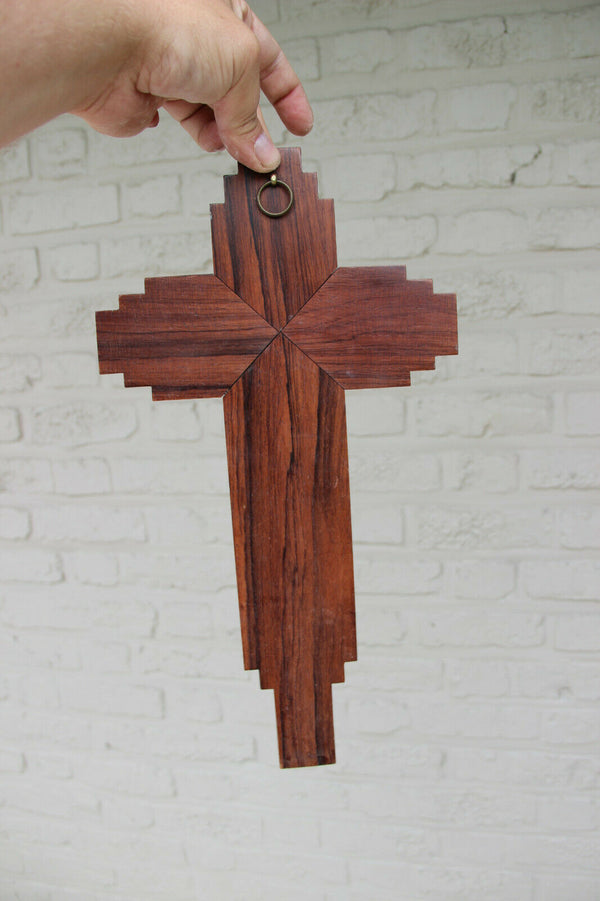 Antique French art deco 1930 Crucifix cross christ