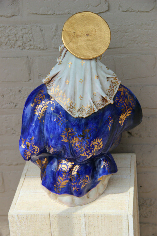 PATTARINO Italian School MAdonna child Statue terracotta religious 1950 Vintage