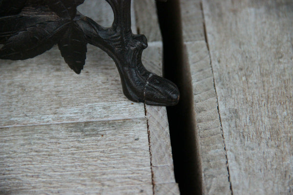 Antique 19th c Black forest wood carved picture photo  frame floral decor