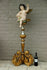 XXL Antique Italian church wood carved  putti angel holy water font statue