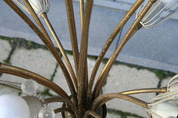RARE Mid century Emil Stejnar Sputnik Chandelier by Rupert Nikoll pendant 1950's