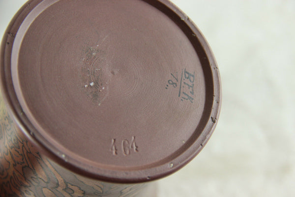 Boch Freres Keramis marked Ceramic ART NOUVEAU iris flowers Rare