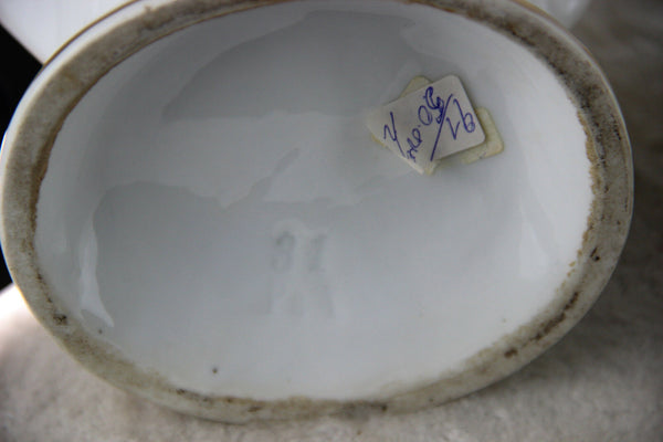 Stunning set Antique Vieux old paris porcelain Vases victorian lady portrait