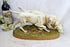 Superb pair antique Royal Dux porcelain  marked hunting dogs statue group