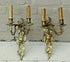 PAIR antique bronze Wall lights sconces putti angel figurines 2 arms