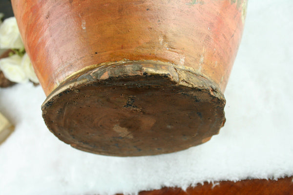 Rare Exclusive Terra cotta Hand painted victorian French Vase 1850